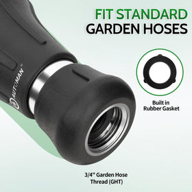 AUTOMAN Fireman nozzle jet and mist spray modes for powerful cleaning and gentle watering.