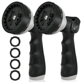 AUTOMAN garden hose nozzle with 10 spray patterns for versatile watering