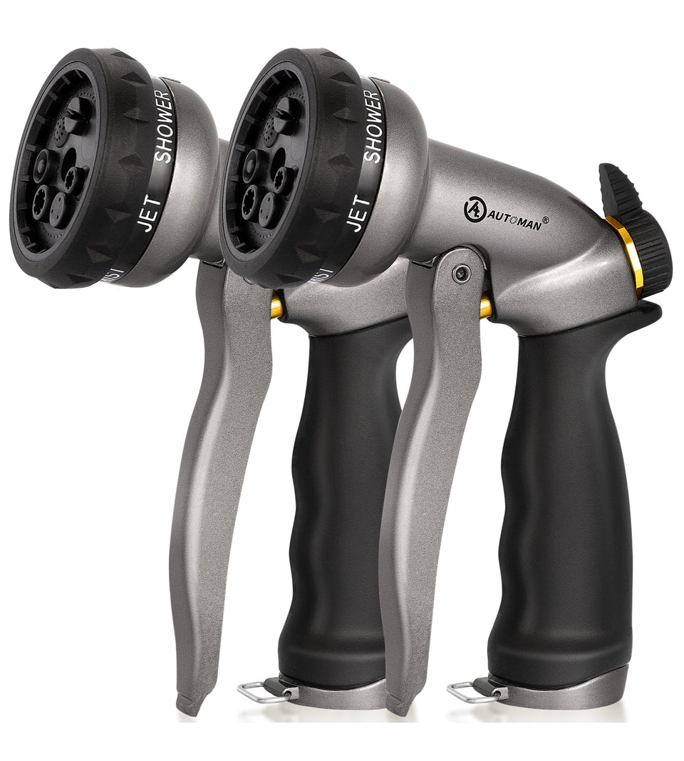 AUTOMAN Garden Hose Nozzle with metal construction for durable watering.