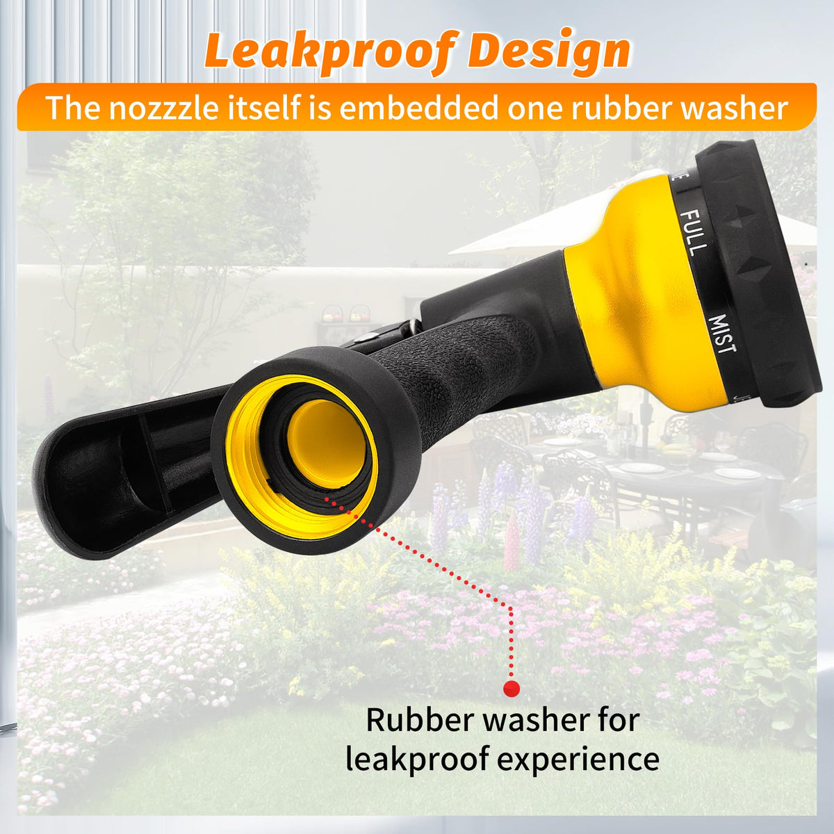 AUTOMAN 3/4-inch GHT connection ensures quick hose attachment.