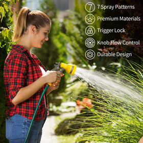 AUTOMAN nozzle in use for car washing, pet cleaning, and outdoor tasks