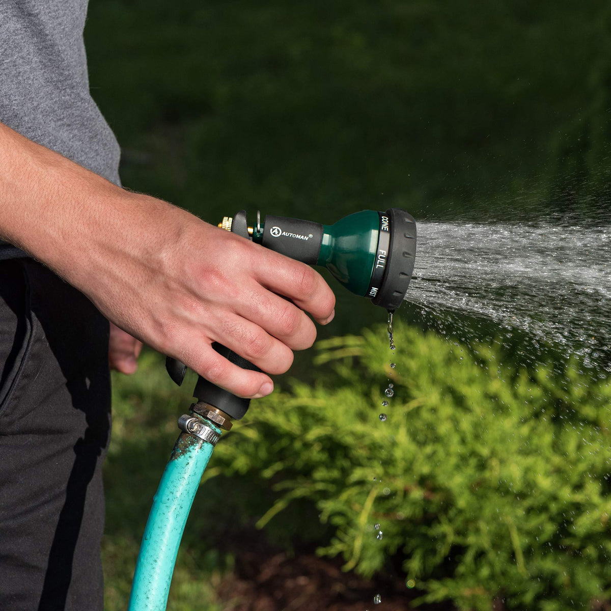 AUTOMAN garden hose nozzle for washing car and outdoor cleaning