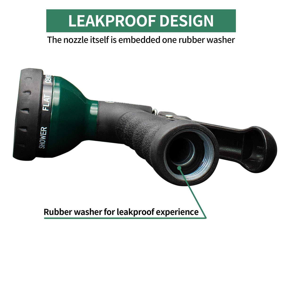AUTOMAN garden hose nozzle lock bar keeps water on for hands-free spraying