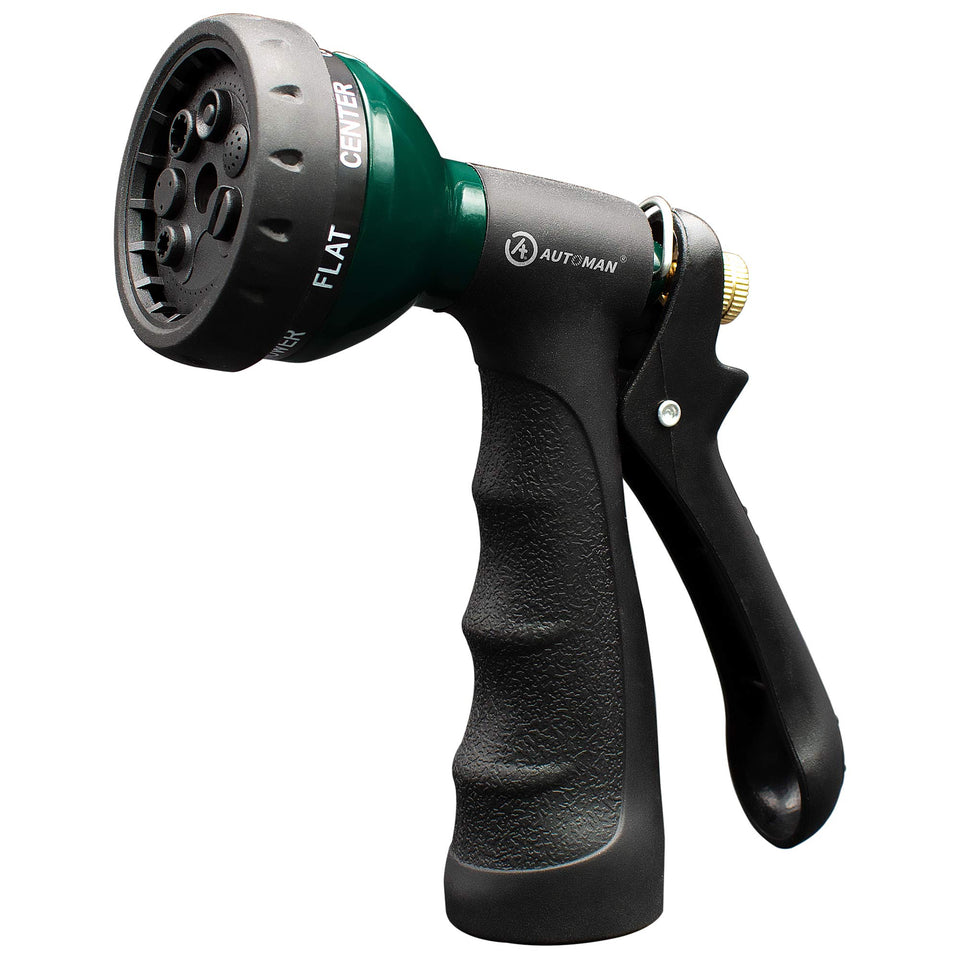 AUTOMAN garden hose nozzle with metal body for durable outdoor watering