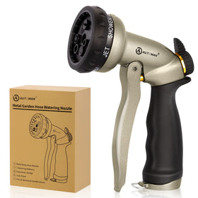 AUTOMAN garden hose nozzle metal construction for durable watering