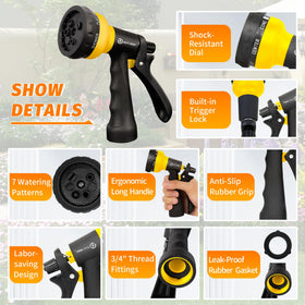 AUTOMAN slip-resistant handle improves control during watering tasks.