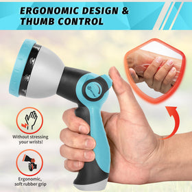 AUTOMAN garden hose nozzle sprayer suitable for gardening, washing, and patio care
