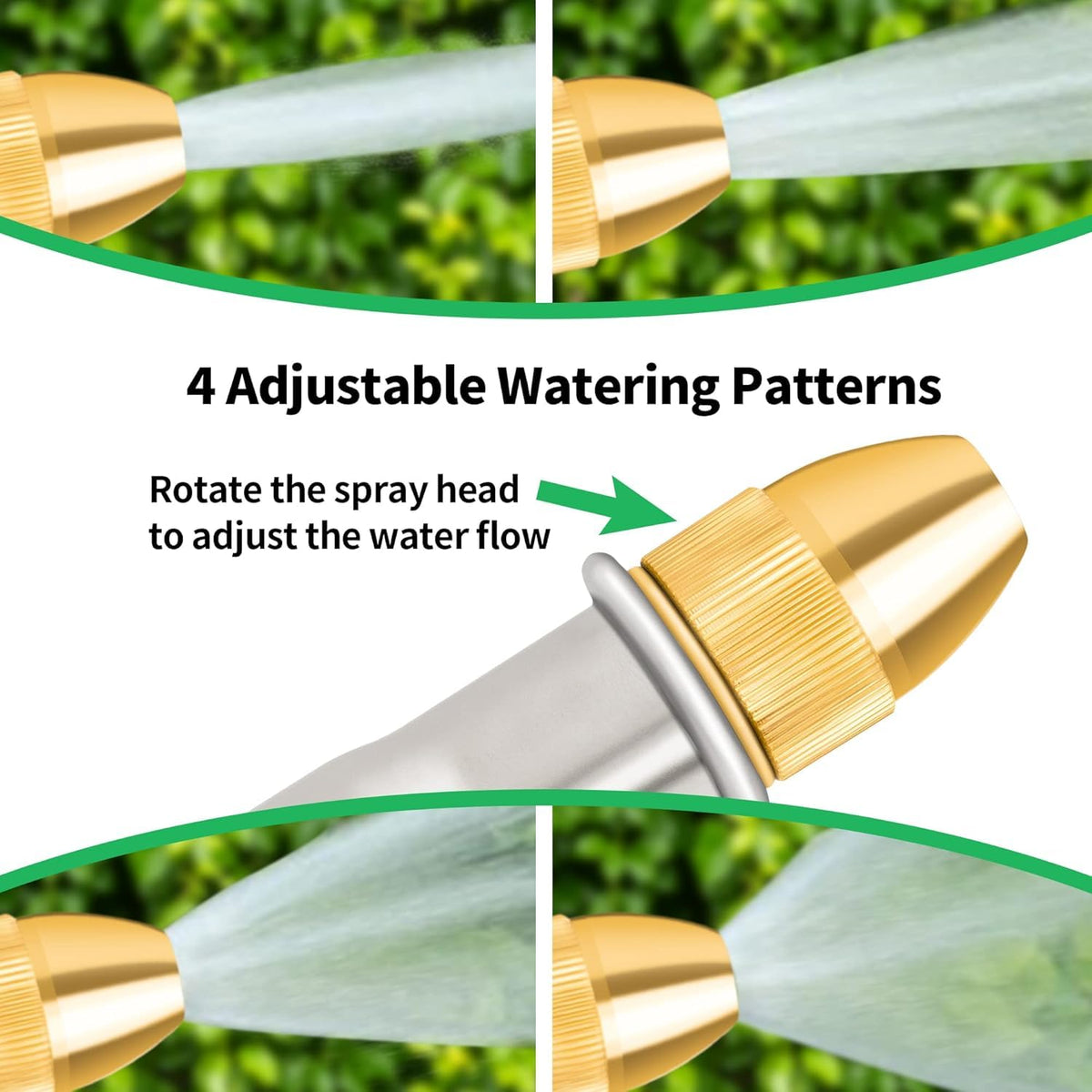 AUTOMAN garden nozzle ergonomic lock-handle enables continuous spraying.