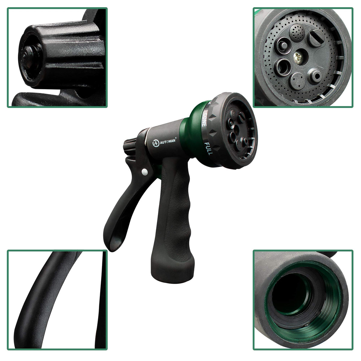 AUTOMAN nozzle lock bar keeps water flowing without hand strain