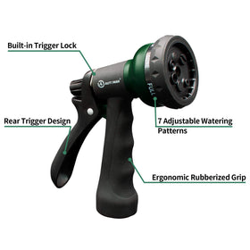 AUTOMAN slip-resistant grip provides comfortable control during long watering sessions