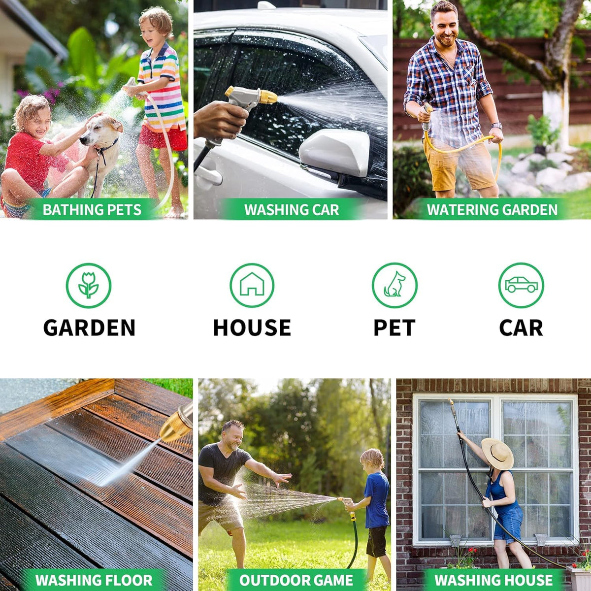 AUTOMAN garden nozzle ideal for washing cars and patios.