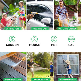 AUTOMAN garden nozzle ideal for washing cars and patios.