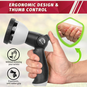 AUTOMAN high-pressure jet and soft-shower modes handle tough cleaning and gentle watering