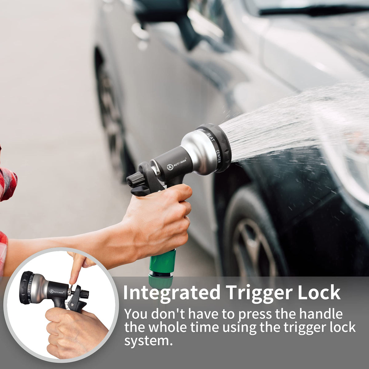 AUTOMAN lightweight ABS+TPR construction blends durability with easy handling.