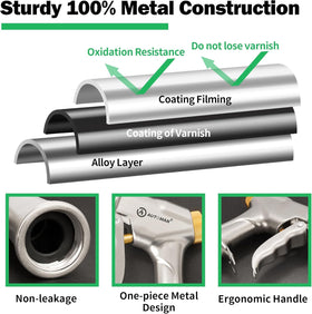 AUTOMAN nozzle features leak-proof gasket for a tight seal.