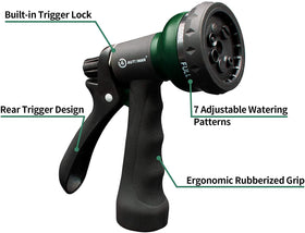 AUTOMAN nozzle-pattern-dial shows seven settings for flexible watering.