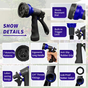 AUTOMAN nozzle with 3/4 inch thread provides leak-free hose connection.