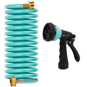 AUTOMAN Recoil Hose 15ft extended for easy watering and storage