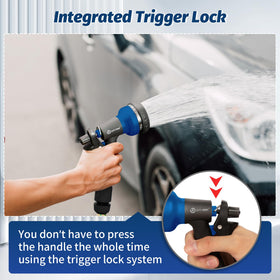 AUTOMAN nozzle fits standard 3/4-inch hose threads for quick setup.