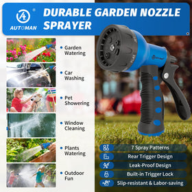 AUTOMAN built-in lock bar keeps water running hands-free.