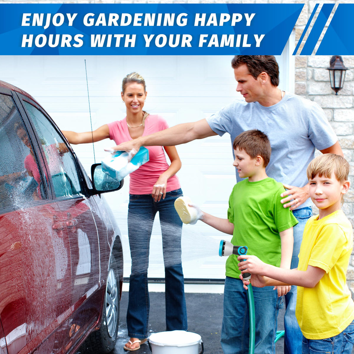 AUTOMAN versatile nozzle for watering, car washing, and window cleaning
