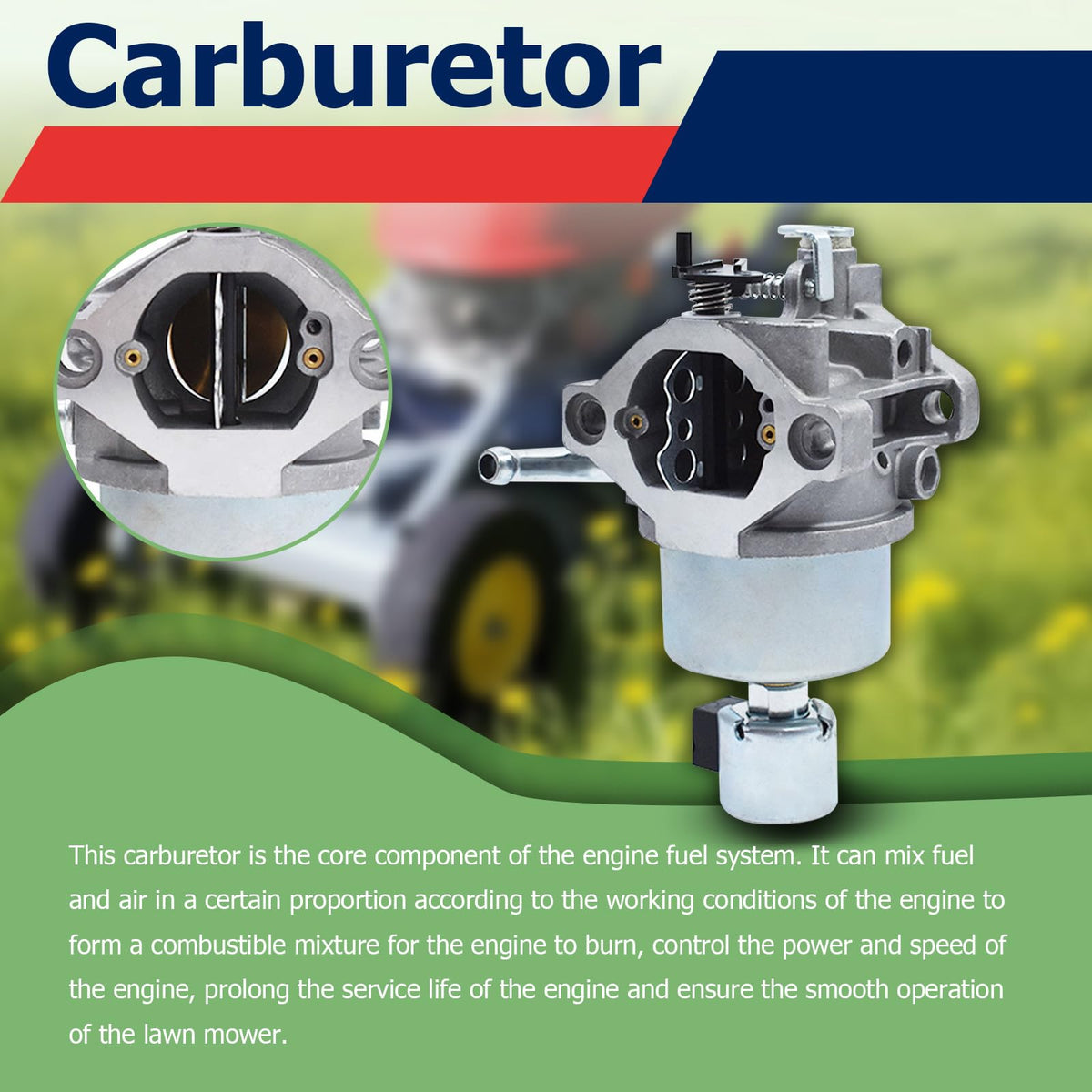 Easy installation with Autoparts carburetor for Briggs Stratton.