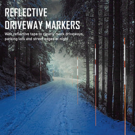 Autoparts driveway marker night use 360-degree reflective shine guiding drivers.
