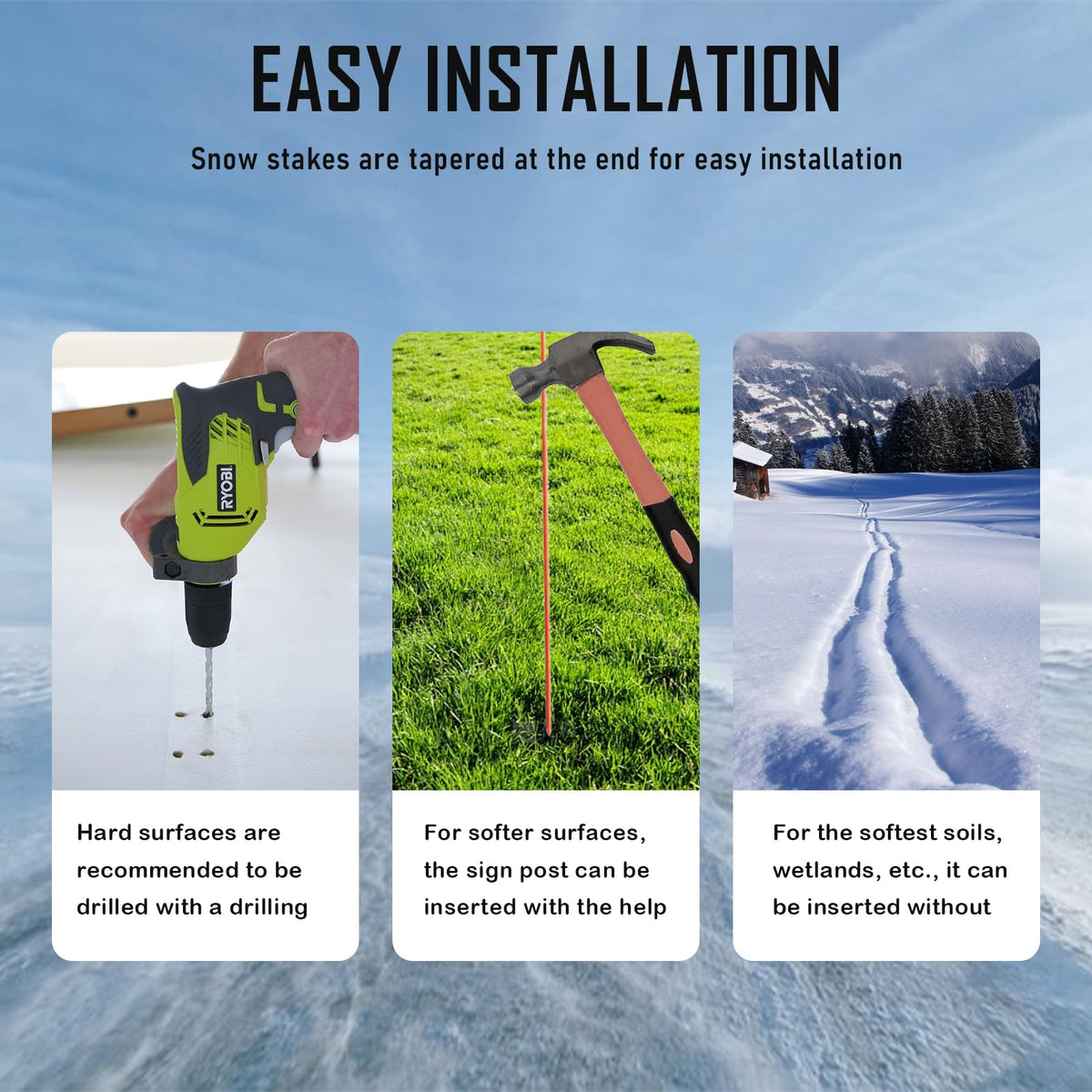 Autoparts heavy-duty winter stake withstands impacts while remaining pliable.