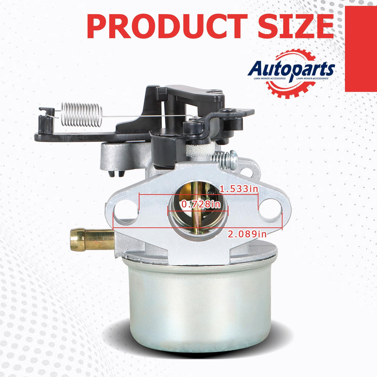 Autoparts Troy-Bilt carburetor oil inlet side shows essential installation details