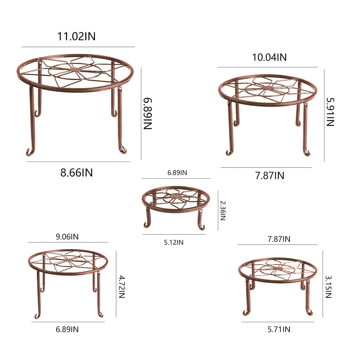 Autopromake metal plant stand with anti-rust coating for longevity in humidity