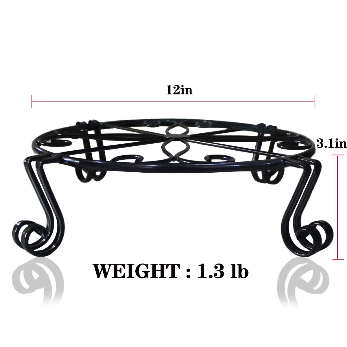 Autopromake rustproof iron stand resists weather while showcasing favorite plants.