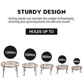 Autopromake welded-iron frame provides sturdy support for large pots