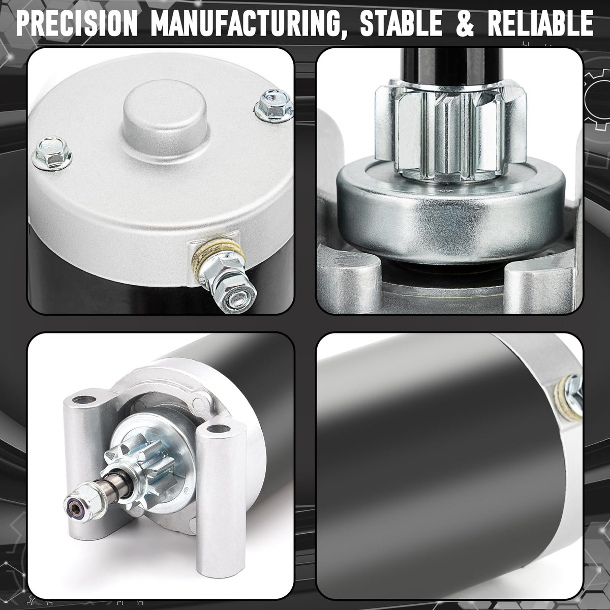 Autoverve 7000 starter assembly with nine-tooth drive for higher torque