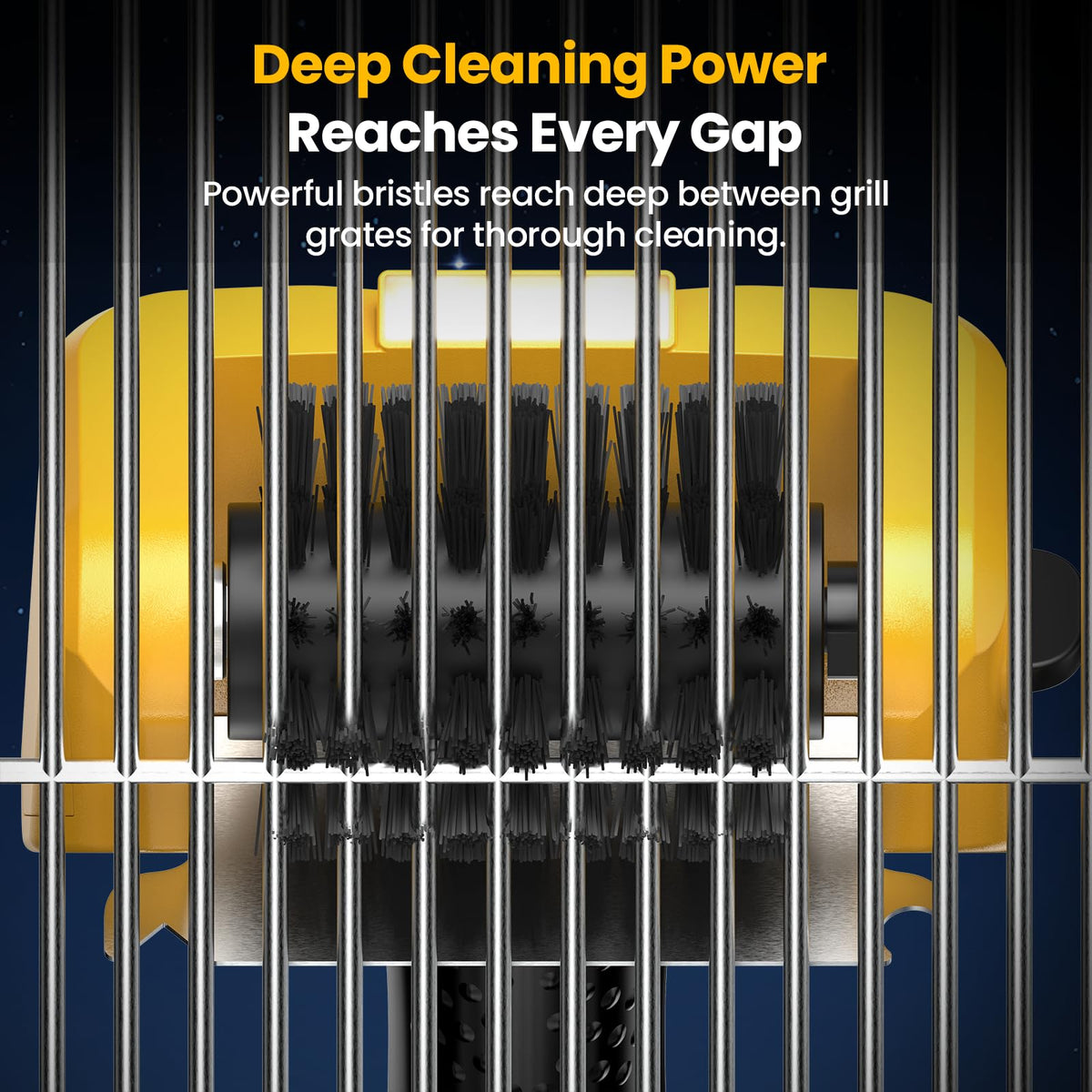 AUXCO grill brush battery delivers up to 90 minutes of continuous use.
