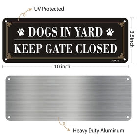 AUYKTE Aluminum reflective sign provides nighttime visibility for safety.
