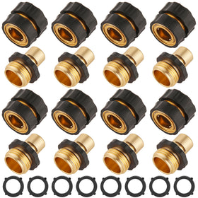 AuySier 8-set quick connect hose fittings for fast, leak-free garden connections.