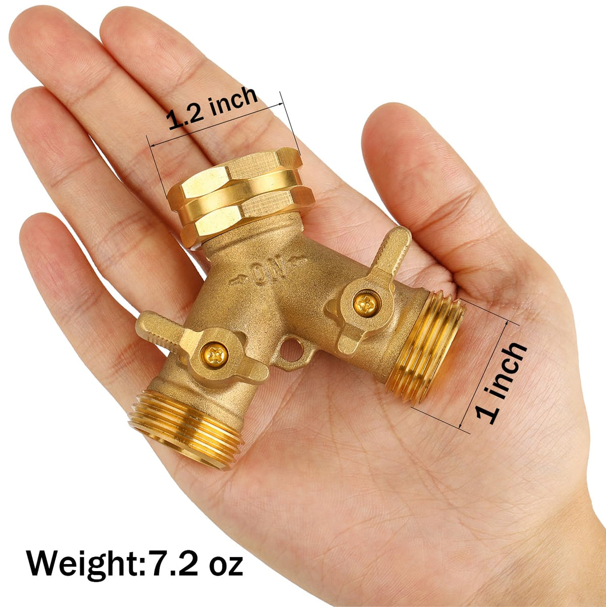 AuySier brass faucet adapter with long handle for easier control.
