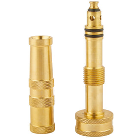 AuySier brass hose nozzle, 4-inch length, designed for easy connection and grip.