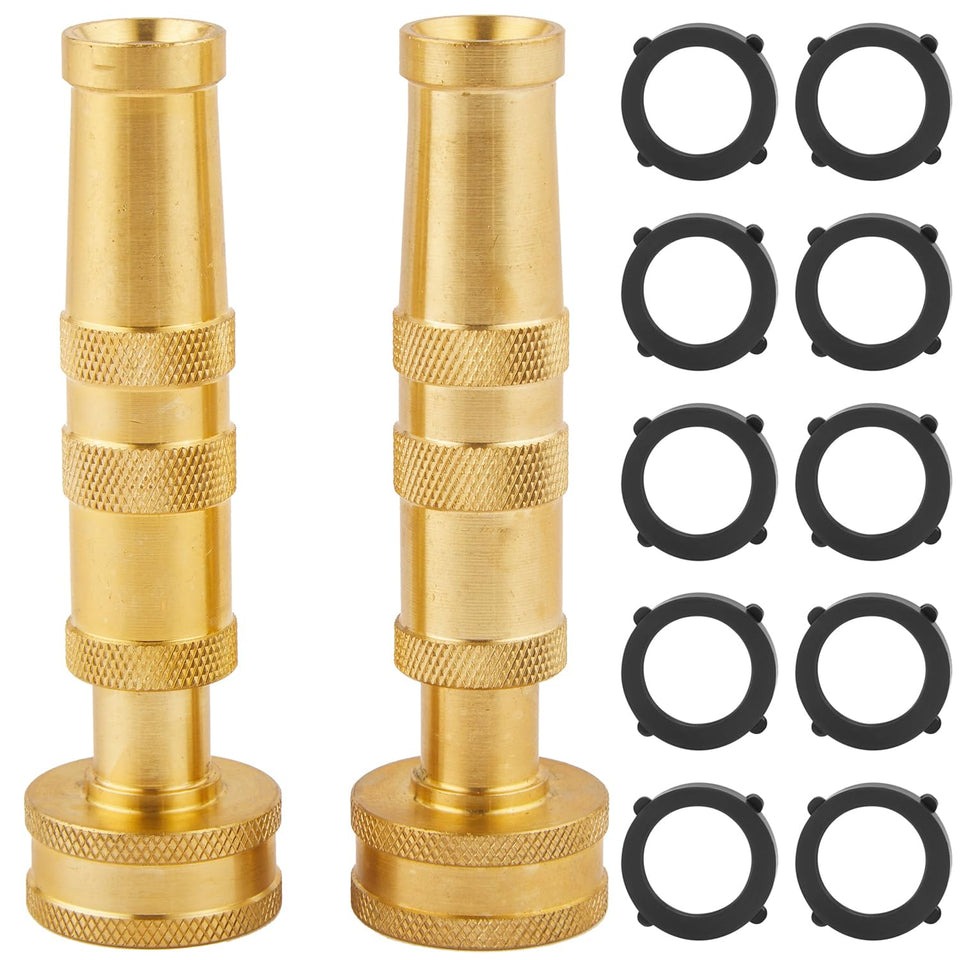 AuySier brass hose nozzle with a durable body for long-lasting watering.