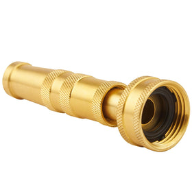 AuySier brass nozzle on a standard hose with quick connect for effortless switching.
