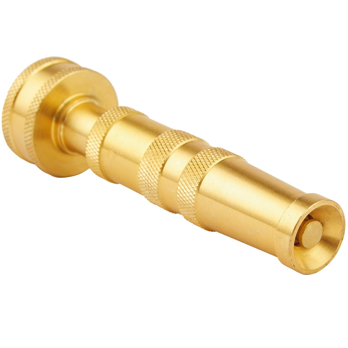 AuySier brass hose nozzle with rubber washers for leak-proof performance.