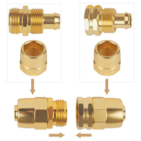 AuySier outdoor use setup illustrates versatile hose repairs for sprinklers and sprayers.