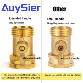AuySier standard three-quarter garden hose thread compatibility visual.
