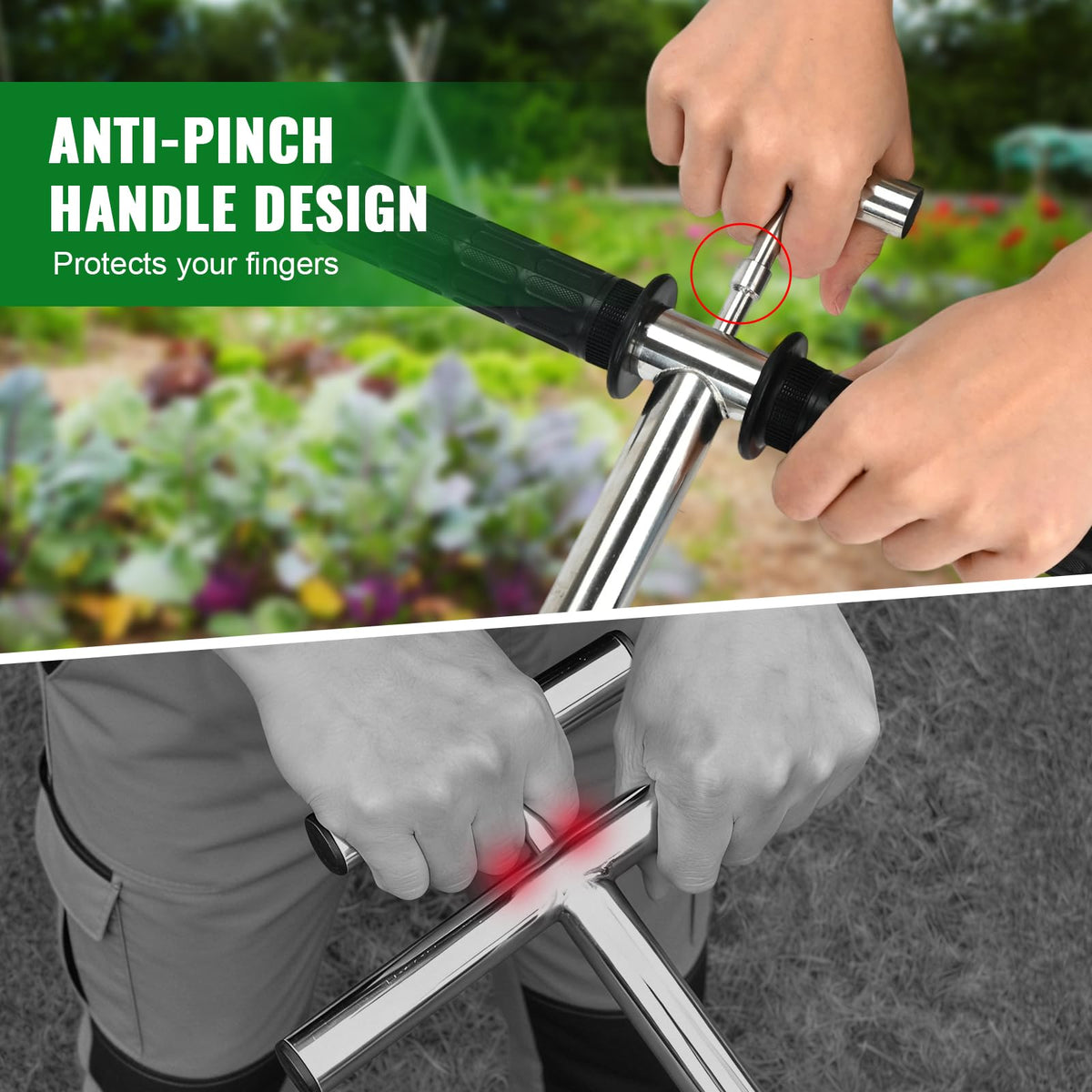 AUZEKER 40 inch depth reach enables deeper soil sampling.