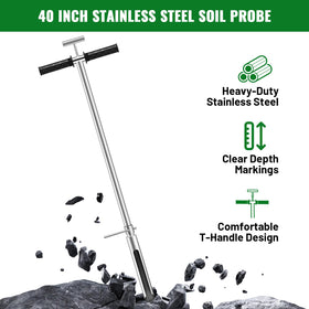 AUZEKER stainless steel core sampler showing durable construction for repeated use.