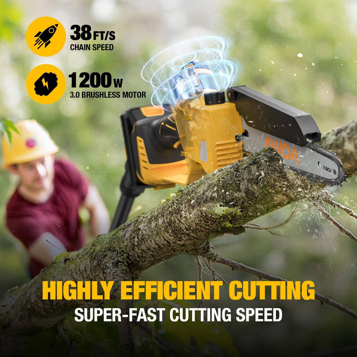 AVADA auto-lubrication system keeps the chain running smoothly