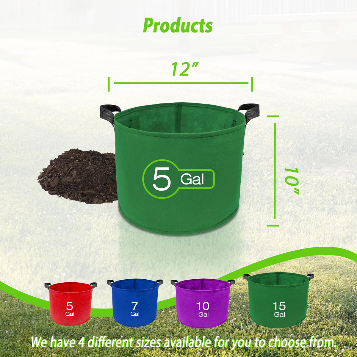 Avalution grow bags are reusable and store flat after harvest for next season.