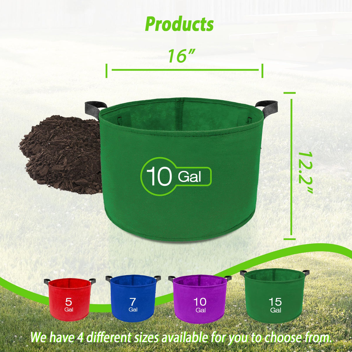 Avalution grow bags are lightweight and foldable for simple storage