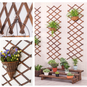 Avalution ivy and rose trellis panel enhances outdoor decor with wood texture