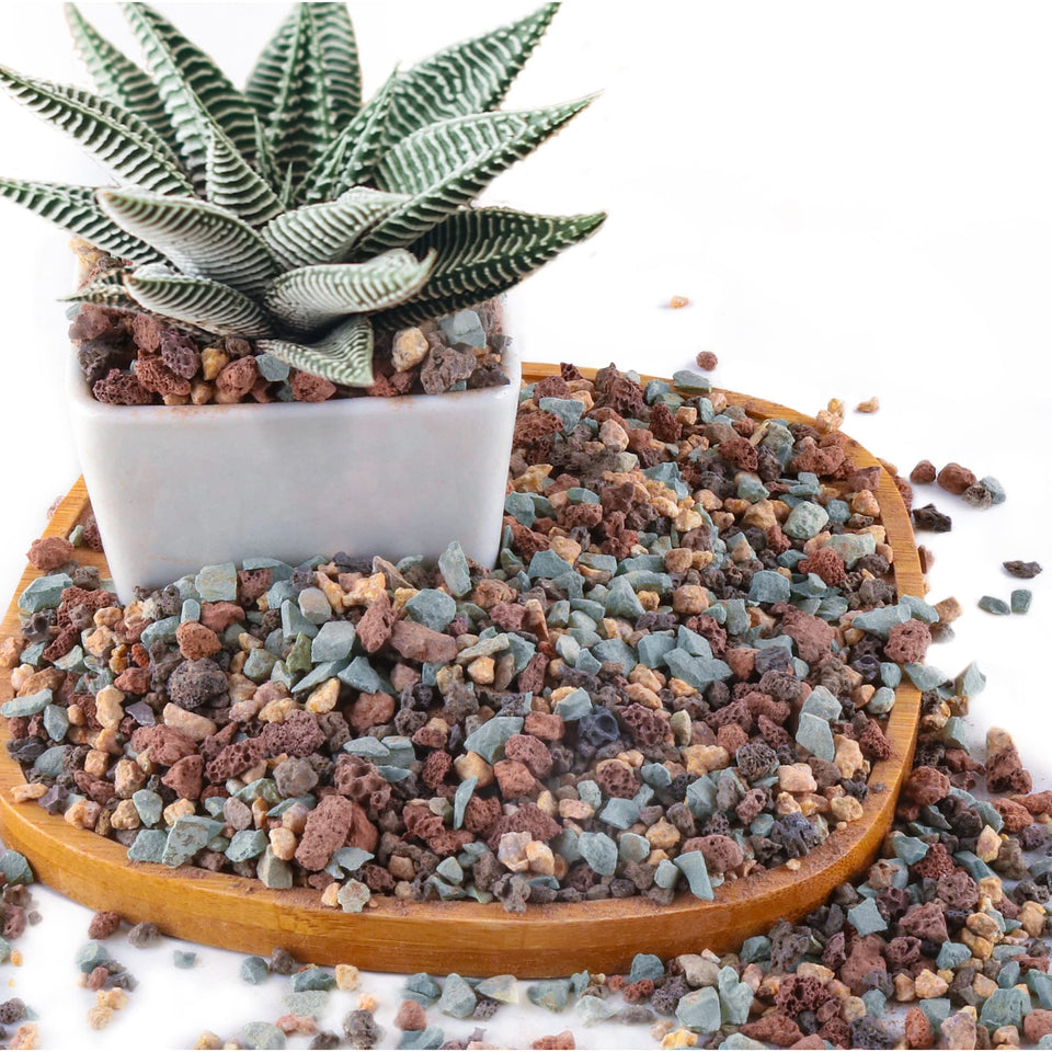 Avalution lava rock bag front showing drainage-friendly decorative gravel.